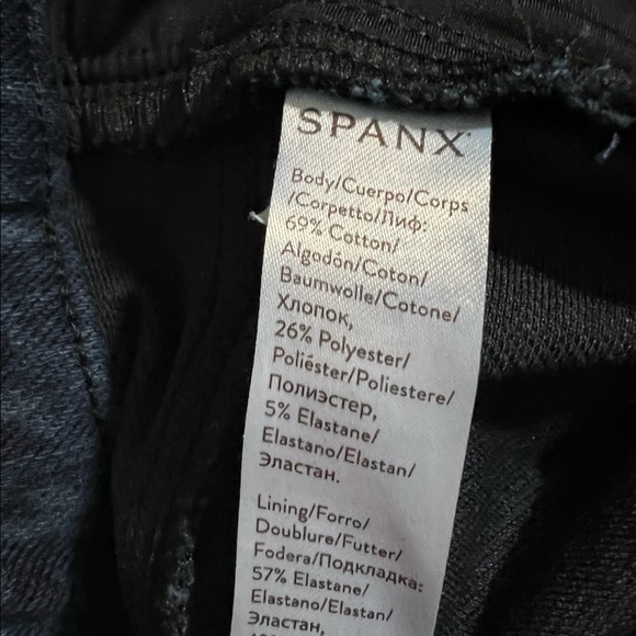 Spanx Leopard Print Look At Me Now Denim Leggings Blue Women’s Size M. - Picture 8 of 9